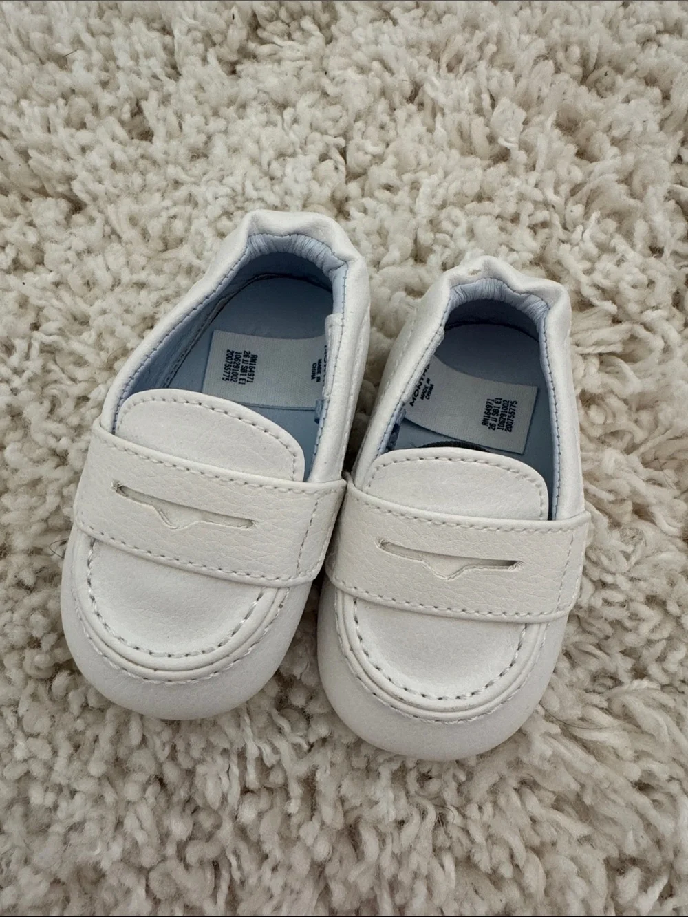 Janie and Jack Kids White Loafers